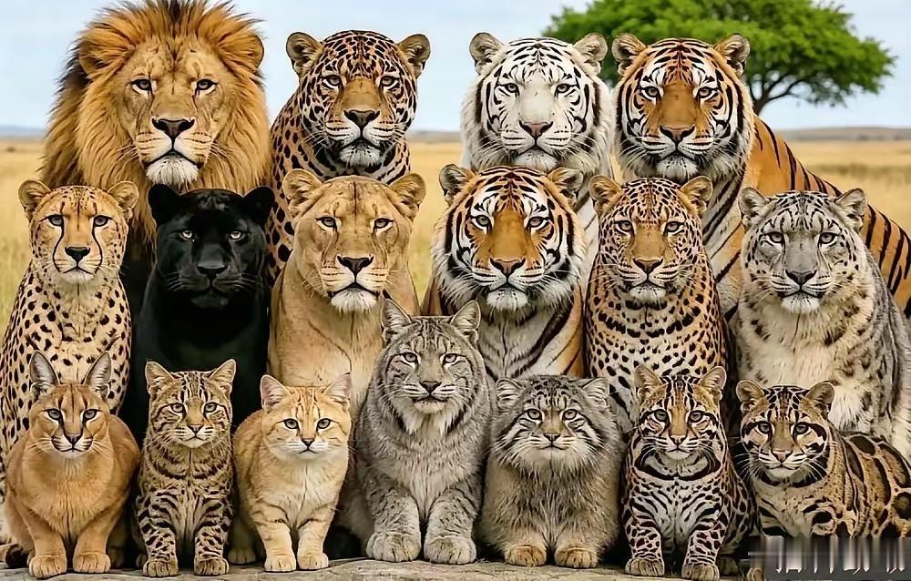 怨不得猫咪高冷，总是一副不服气的样子，狗狗也不敢惹它，原来它们和老虎、狮子、豹子