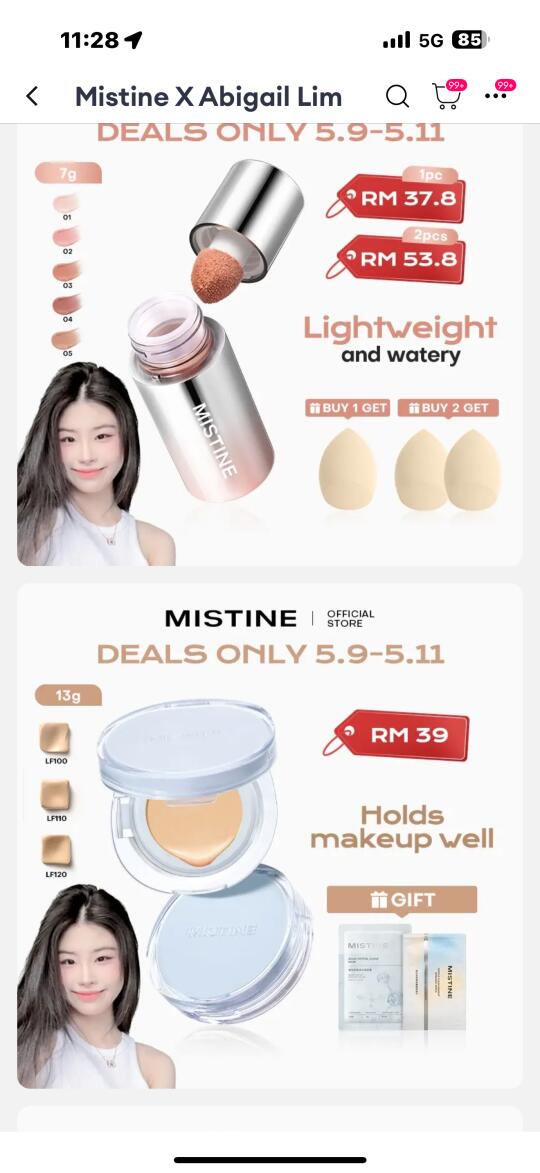 🇲🇾 😦 mistine 在lzd 打折扣了？好夸张！