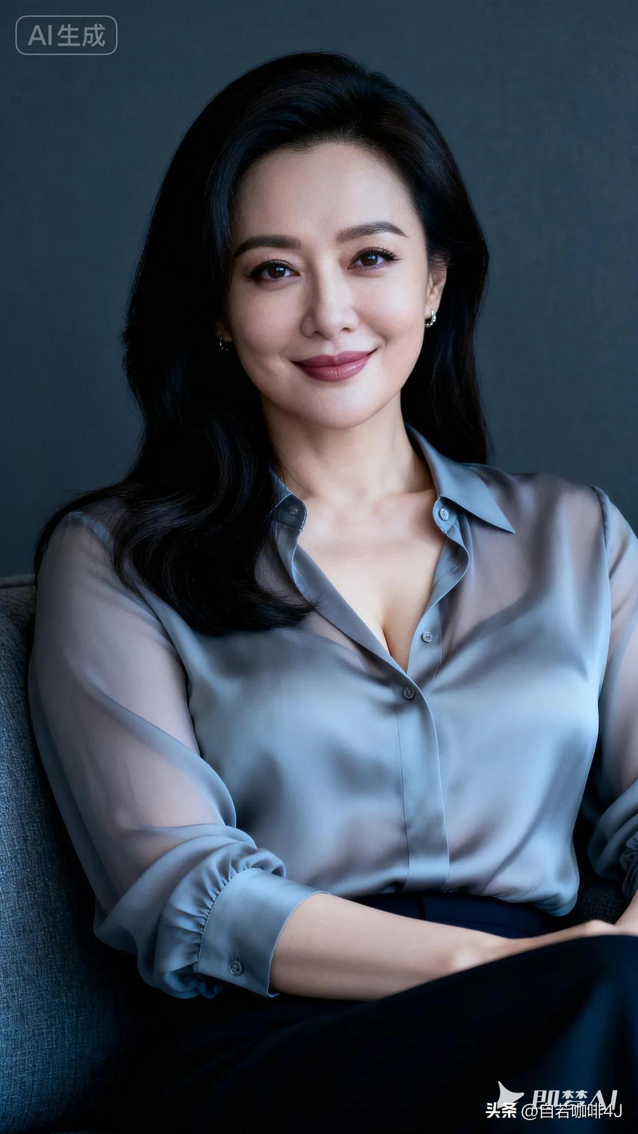 看到“这是一位优雅微笑的女士”，我一下就想到了赵丽颖。这位1987年出生于河北廊