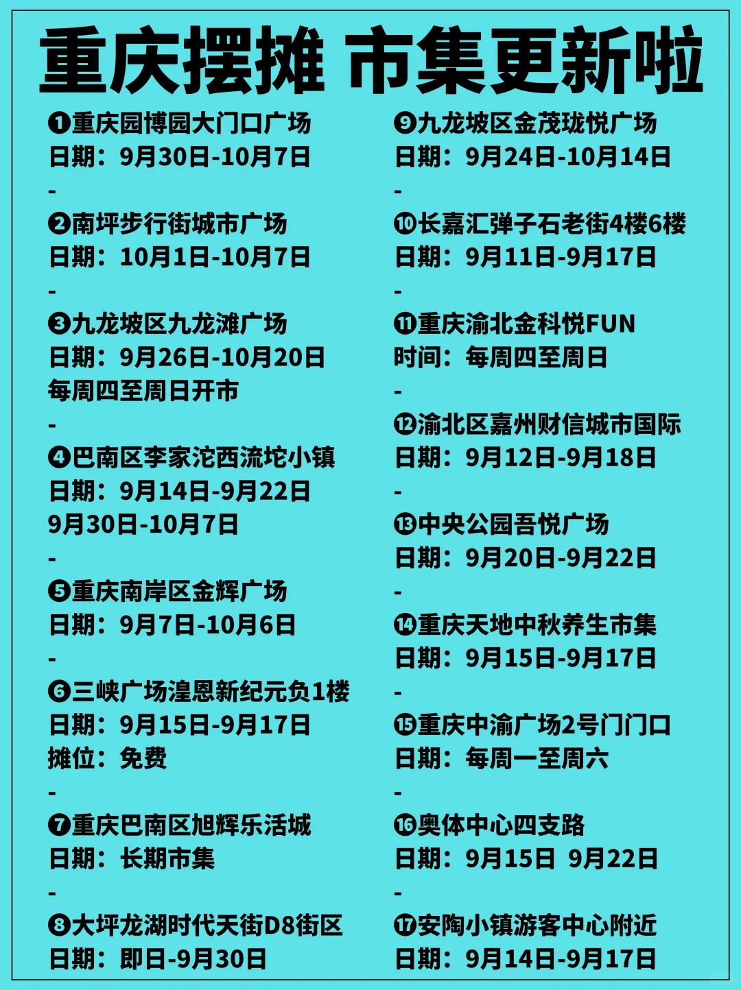 重庆市集更新啦！摆摊找摊位，划走就草率了