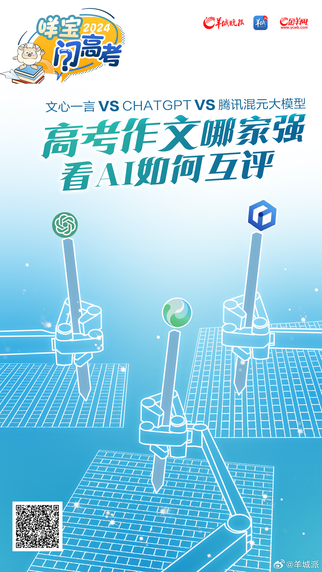 【【AI作文】高考作文看AI， AI自己写自己！互评得几分？】6月7日是高考第一