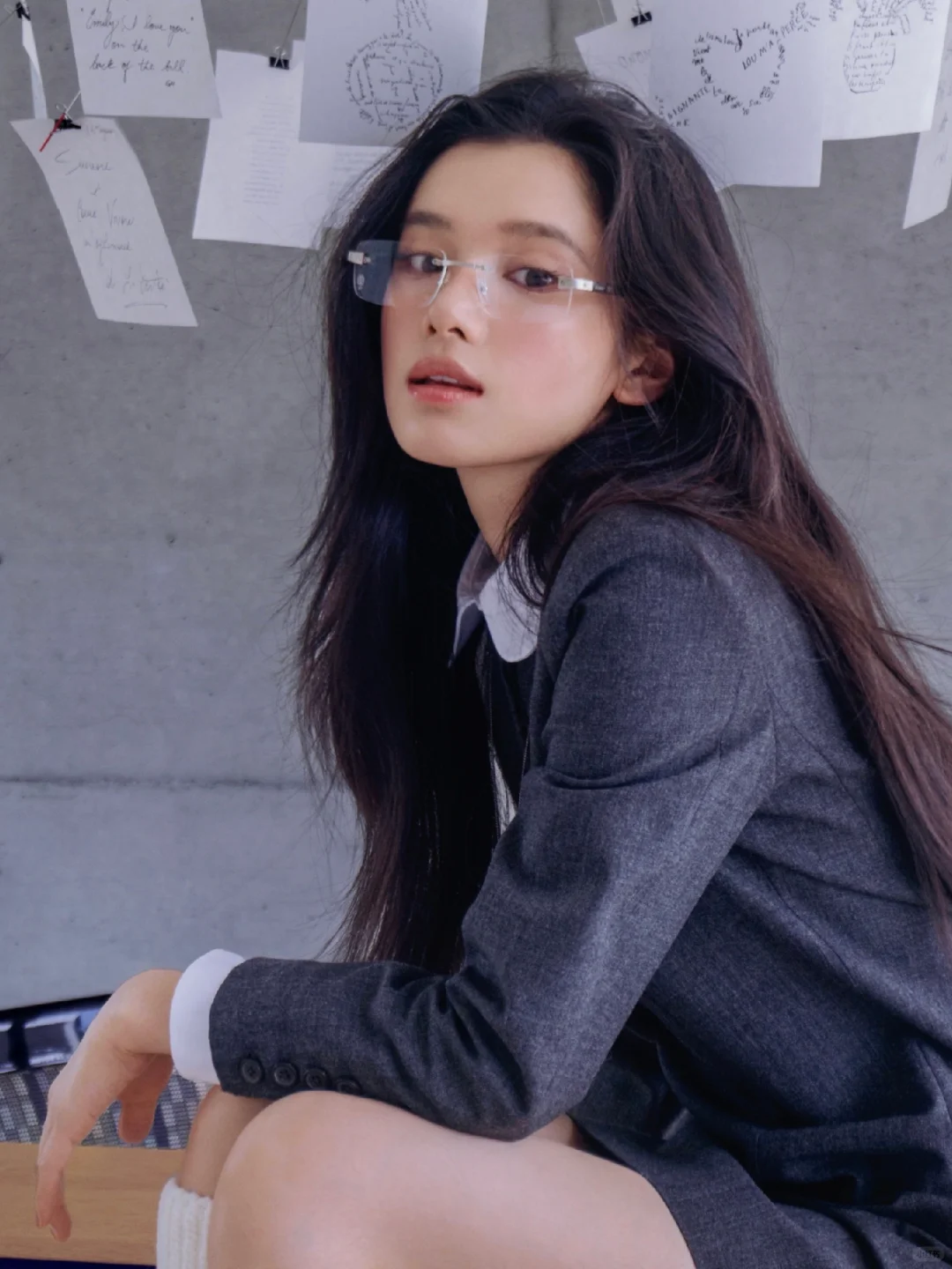 张婧仪，戴眼镜的高智感美女！！