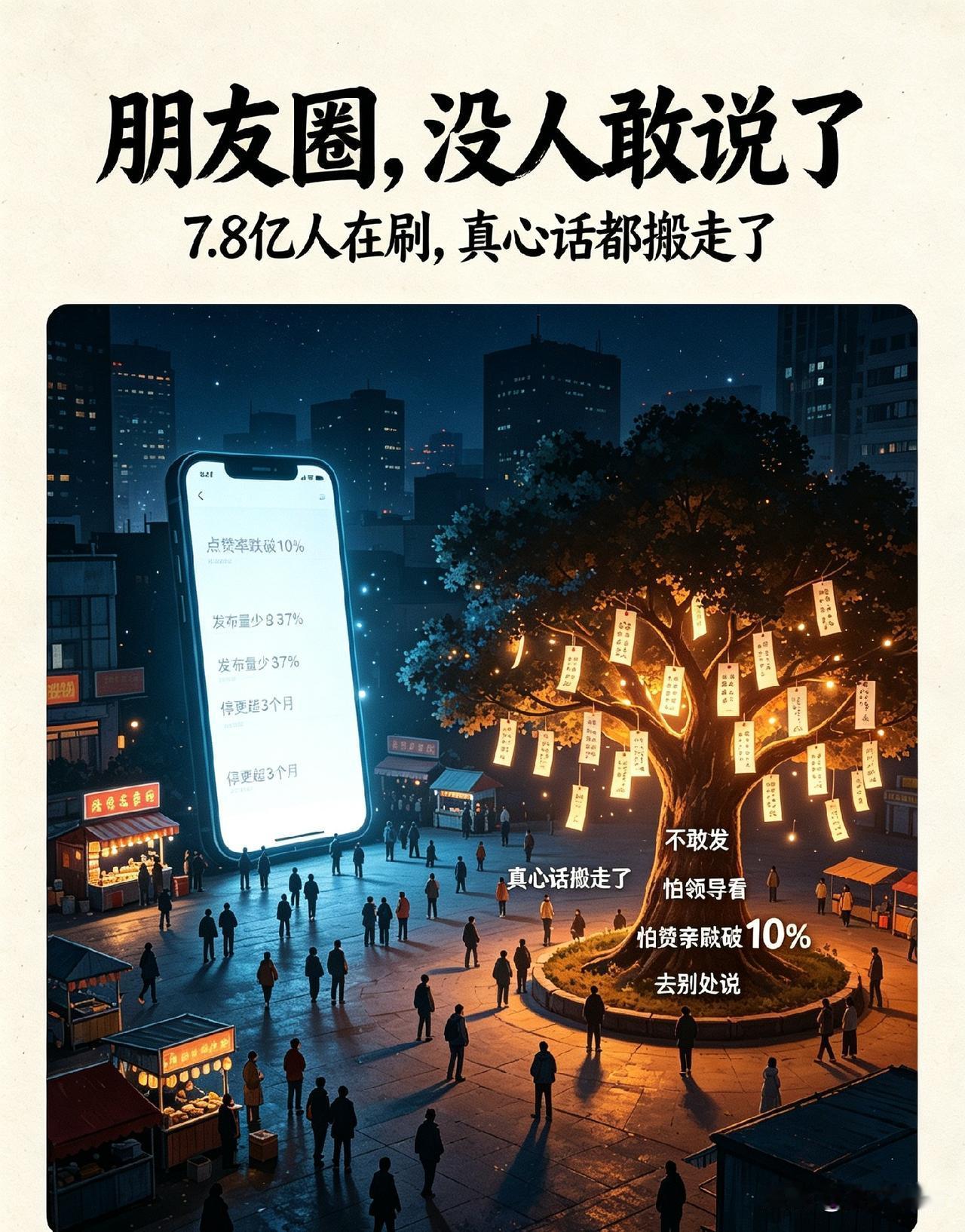 7.8亿人天天刷朋友圈，却没人敢发了
 
讲真，现在的朋友圈，真的太诡异了。
 