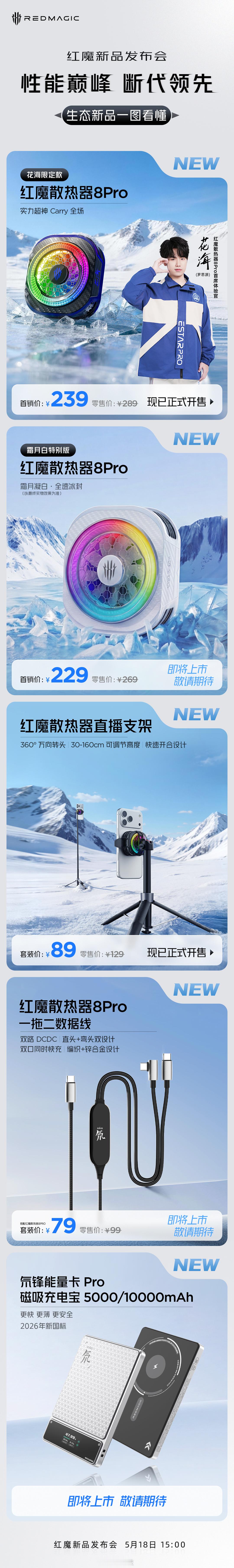 三张图看懂今天 红魔新品发布会红魔11SPro