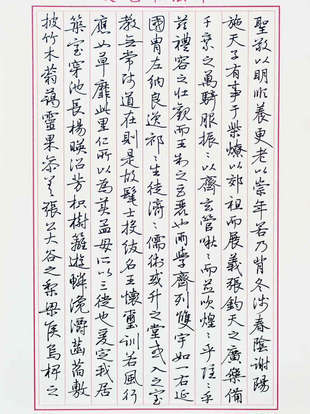 硬笔临赵孟頫《闲居赋》2
