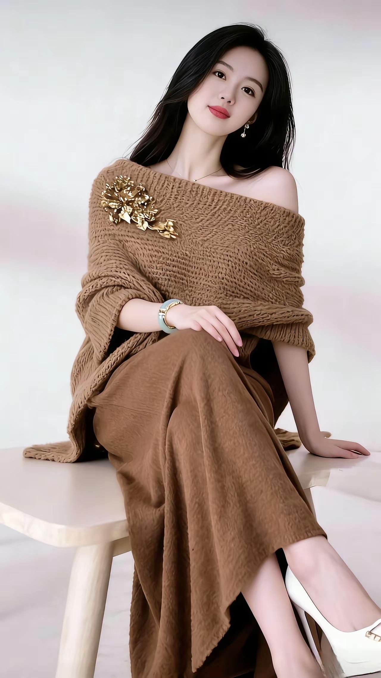 优雅气质，复古毛衣，秋日穿搭指南