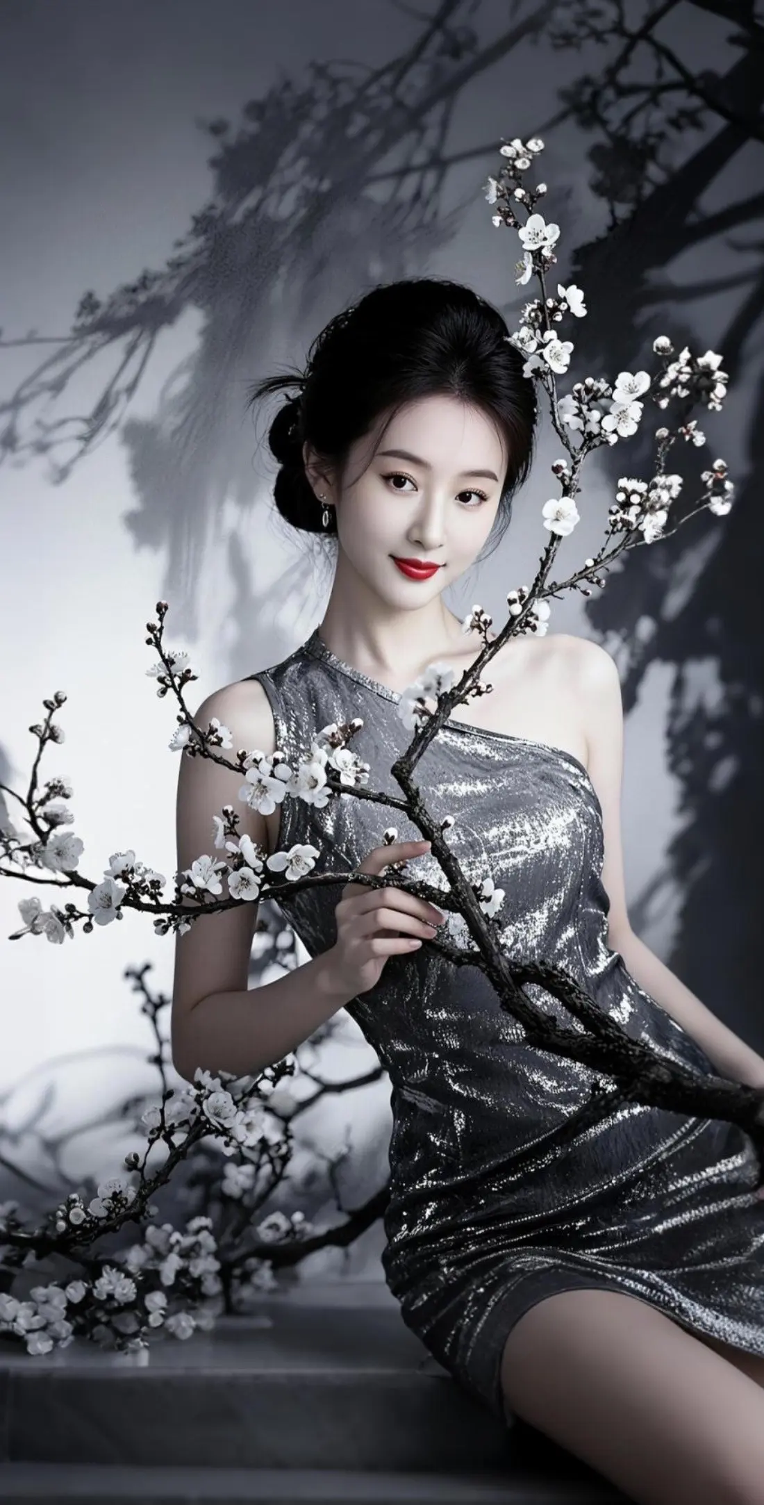 AI水墨梅花影 随变ai随便玩