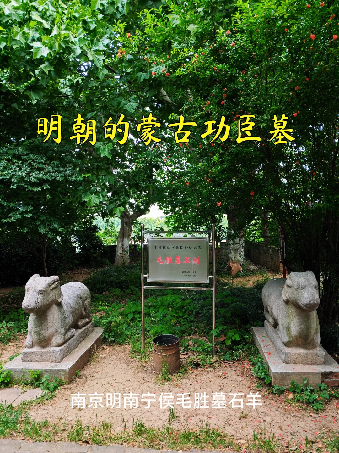 【南京访古】明蒙古功臣南宁侯毛胜墓