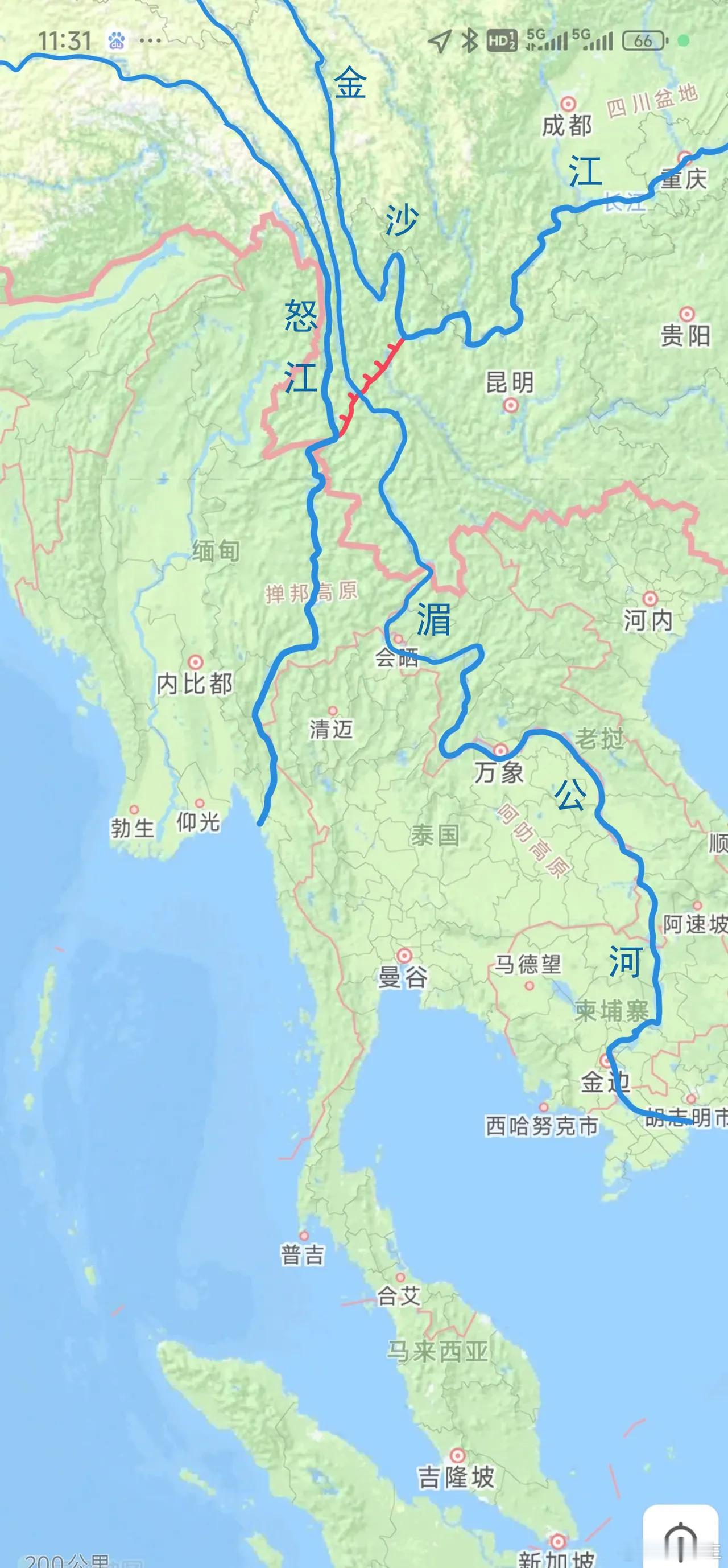 如果能够打通怒江通往印度洋的航道，那中国西南的经济可以实现腾飞。目前西南地区经济