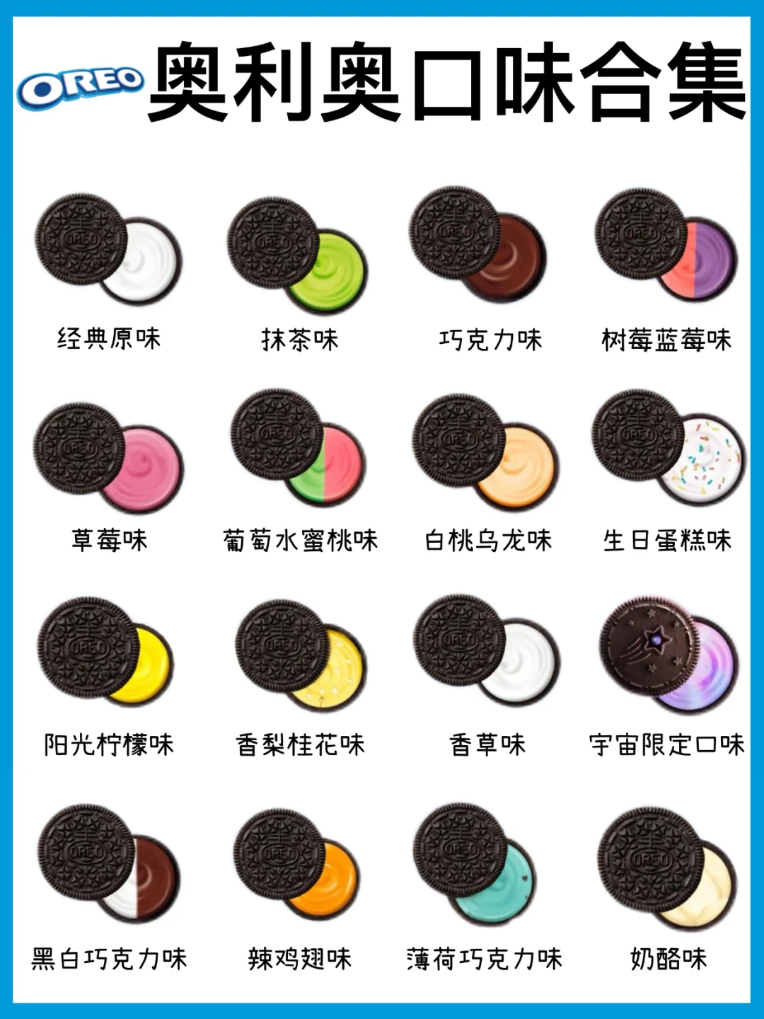 🍪奥利奥48款口味大全！‼️你吃过哪个❓