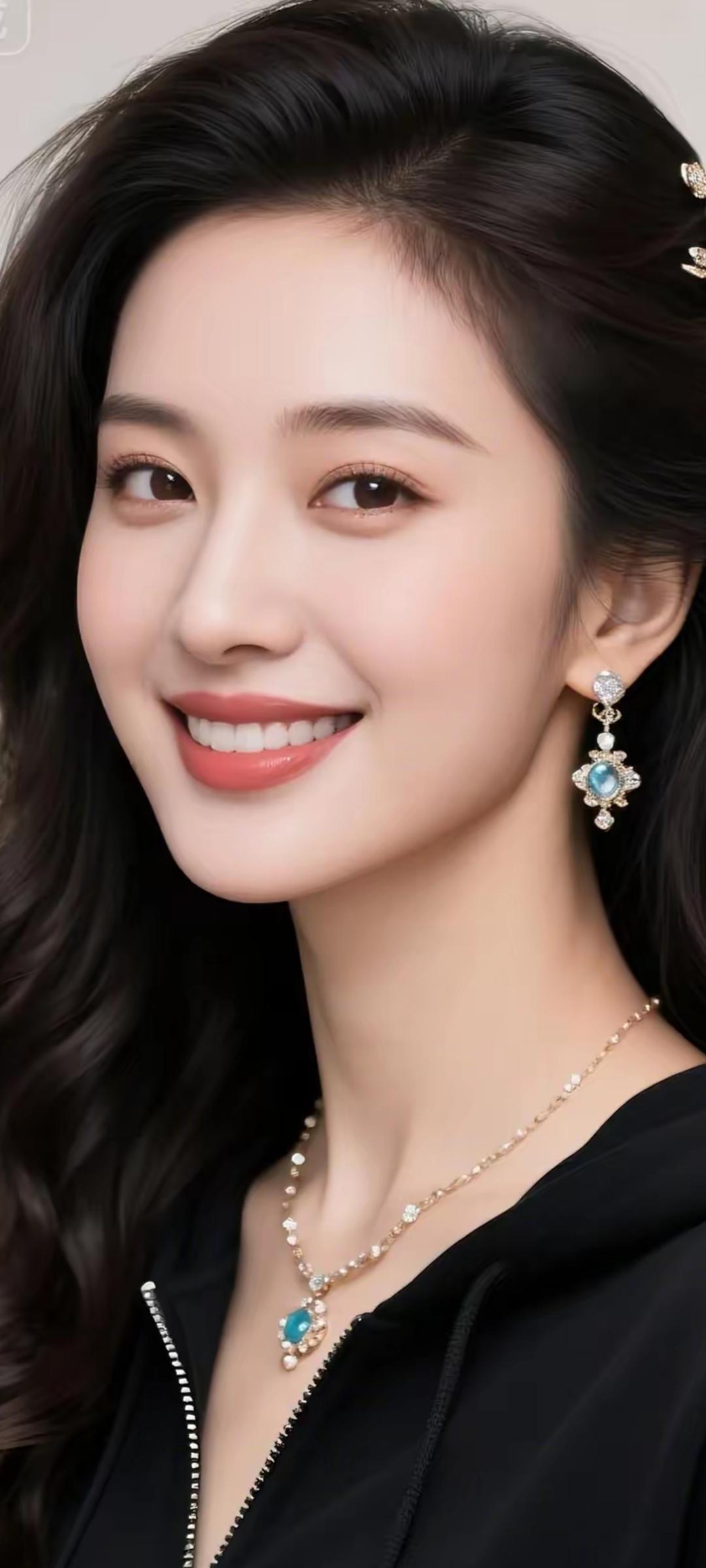 优雅气质，珠宝闪耀，微笑动人！