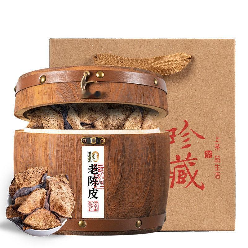 精美礼盒装！【翠春园】新会老陈皮茶木桶  观念比能力重要，策划比实施重要，行动比
