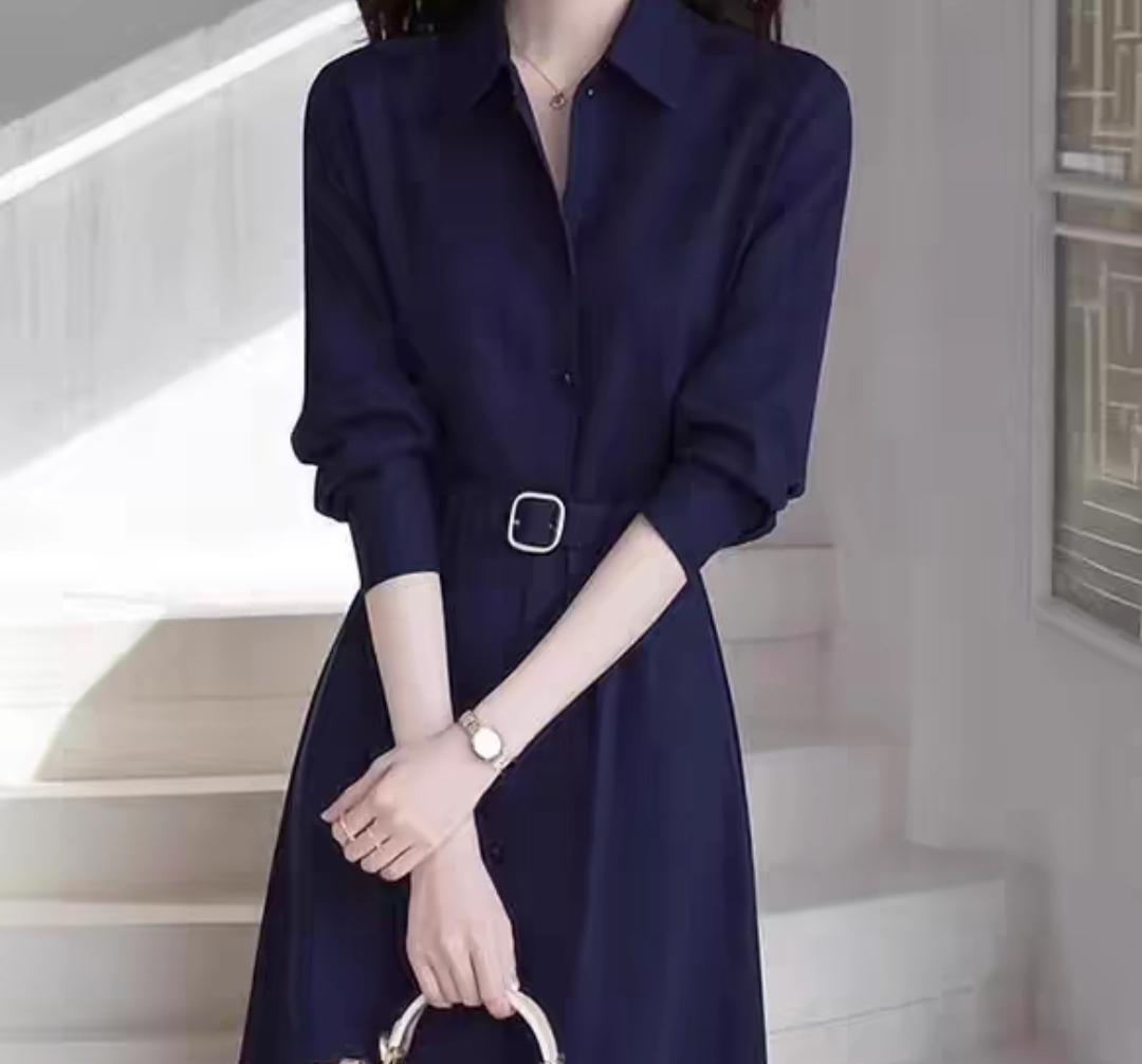 堵心的网上购物体验。
我想买件春秋天穿的长裙，在网上逛了逛，相中一款，用图片搜了