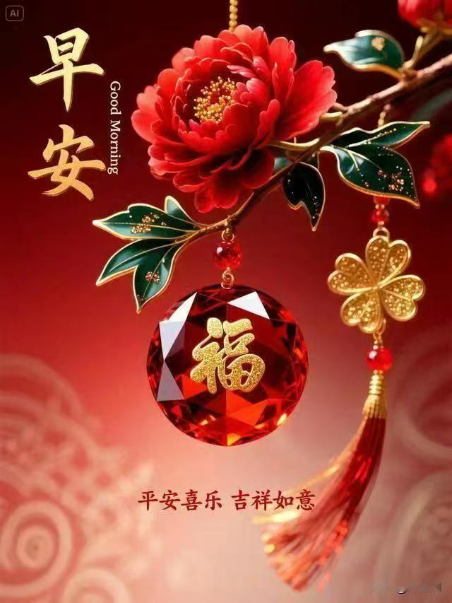 [心]早安心语[心]
晨曦破晓映重楼，
宿露凝珠草木柔。
宿念随风皆远逝，
新怀