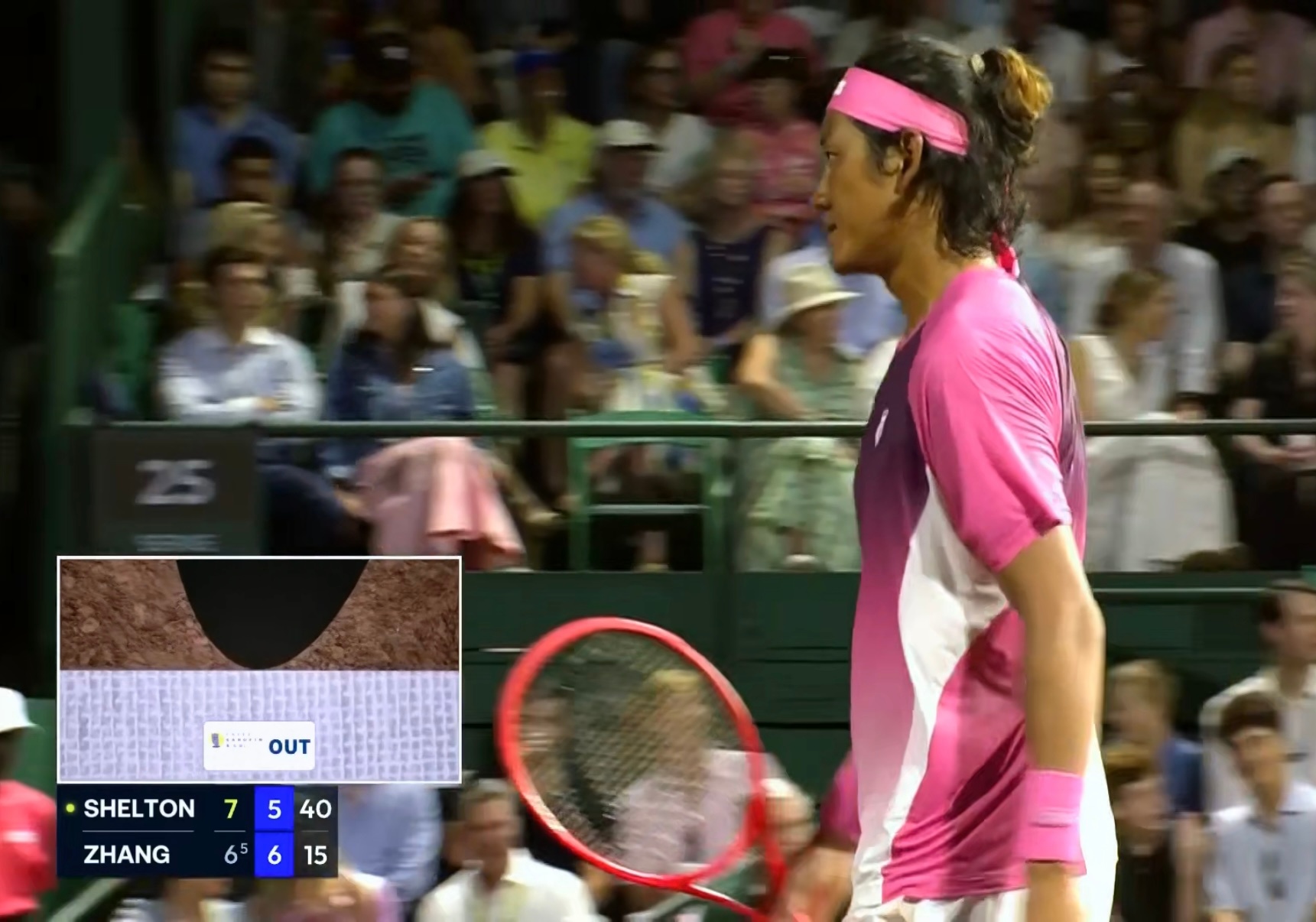 休斯顿250赛第二轮，张之臻6-7(5)/6-7(3)不敌头号种子谢尔顿，其中第