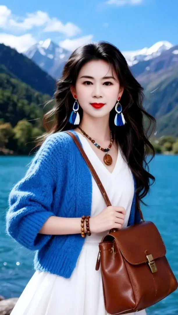 AI湖畔森系照 ai创作