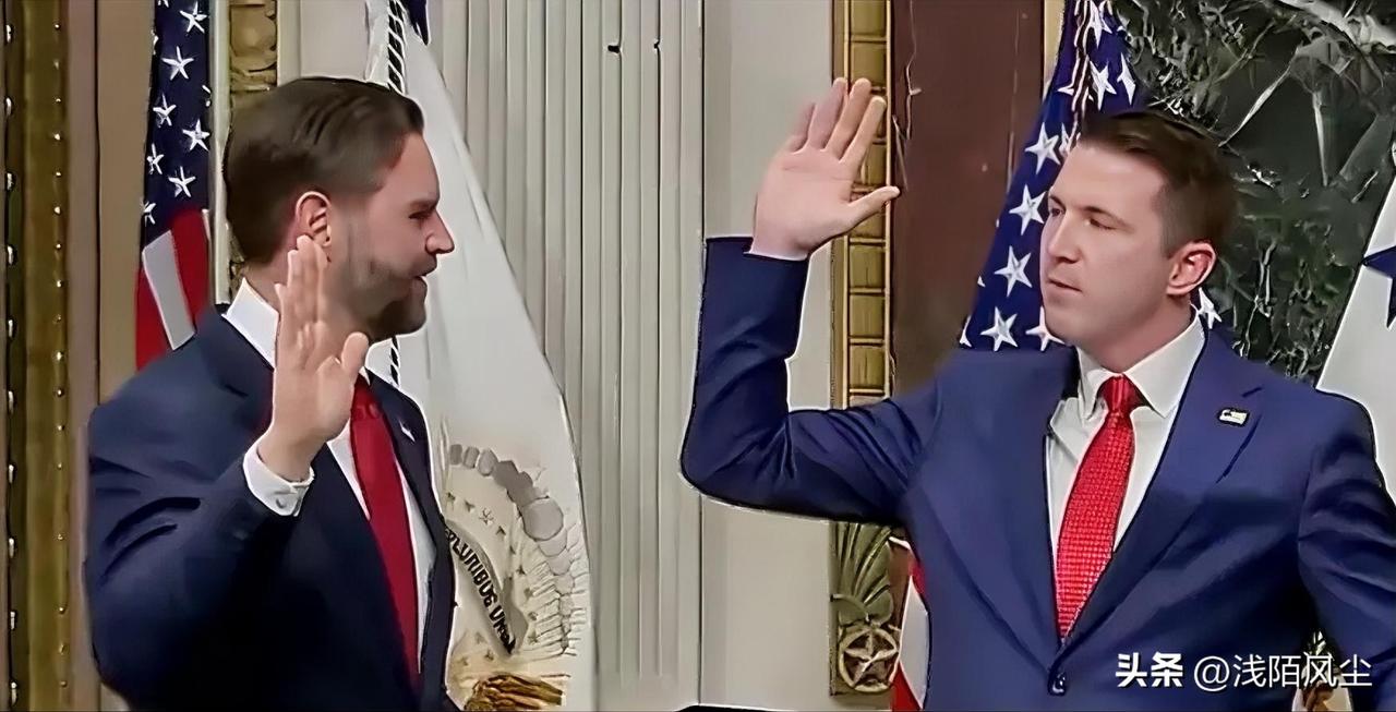 美国副总统万斯为科林·麦克唐纳主持宣誓就职仪式，麦克唐纳将担任特朗普总统的助理司