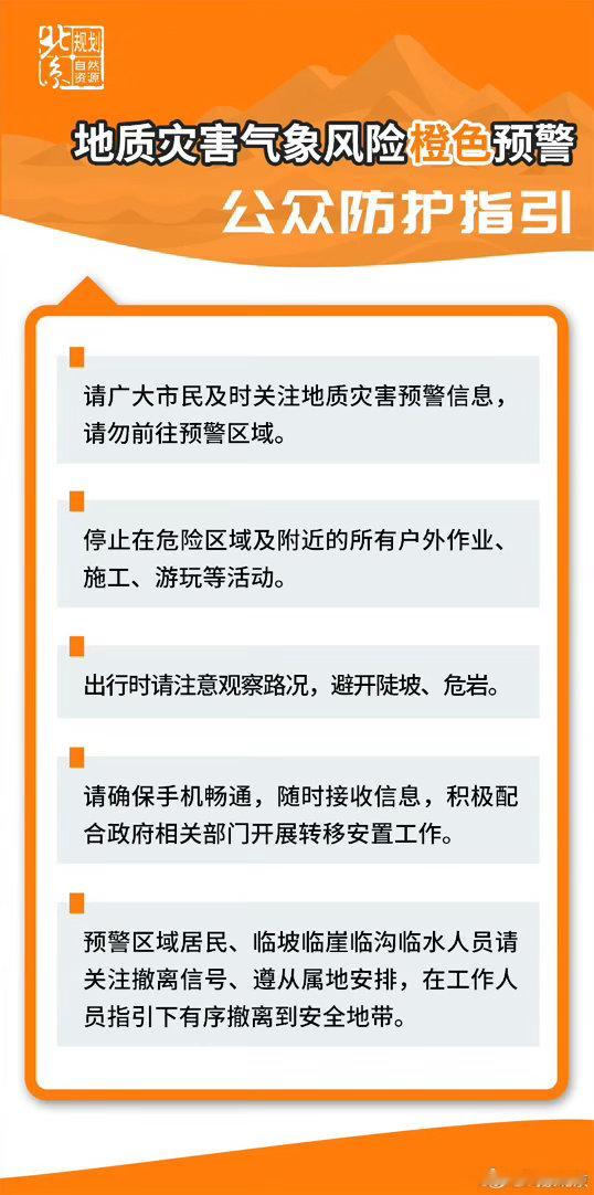 【发布地质灾害气象风险橙色预警】北京市规划自然资源委联合市气象局2026年7月9