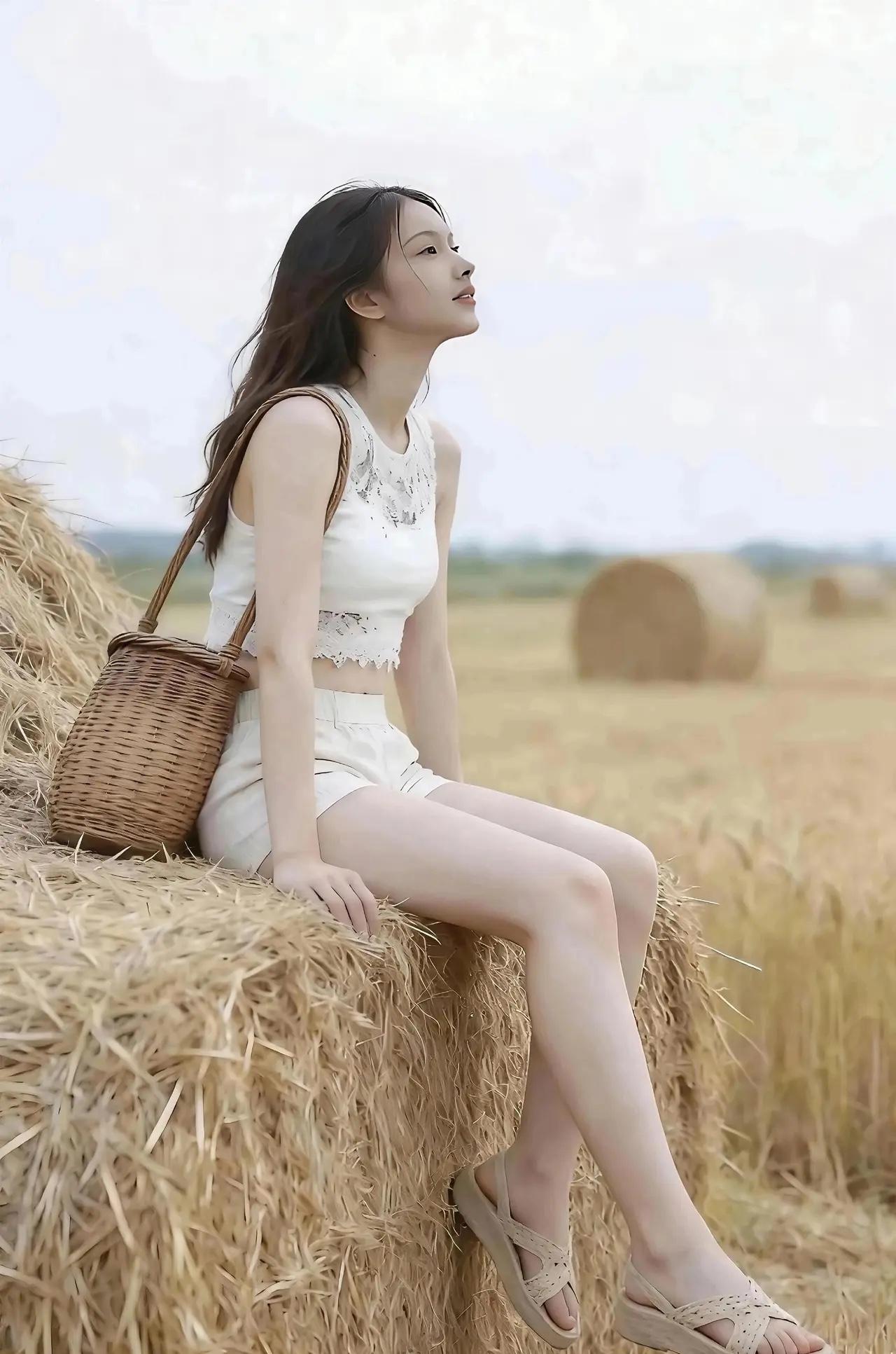 分享夜晚的迷人风采勤劳的“麦田守望者”之下一代-美丽性感的“麦堆守望者”。[笑哭