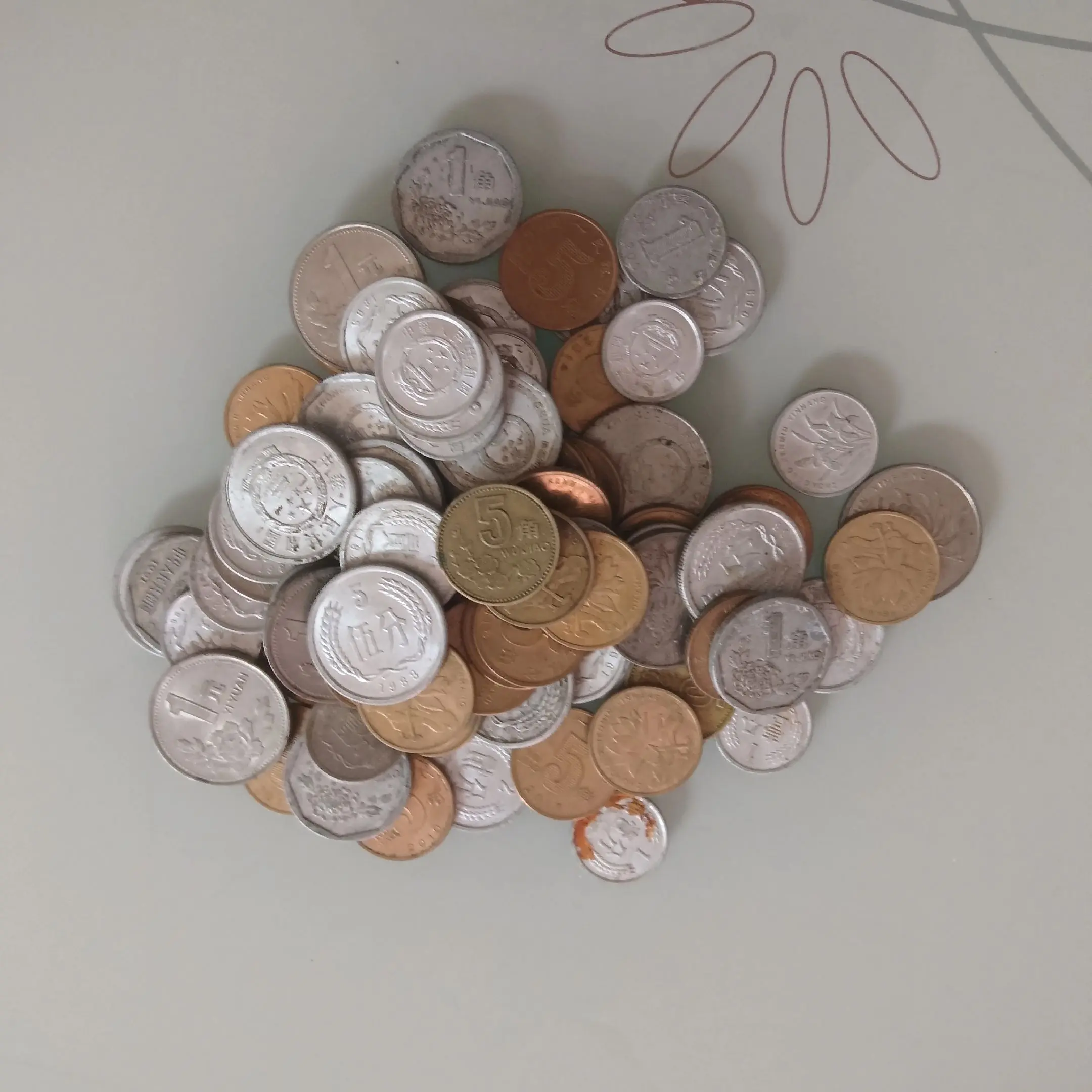 一堆币出售  保真。一堆老币，各个年代、各种面值都有，都是自己长期收的...