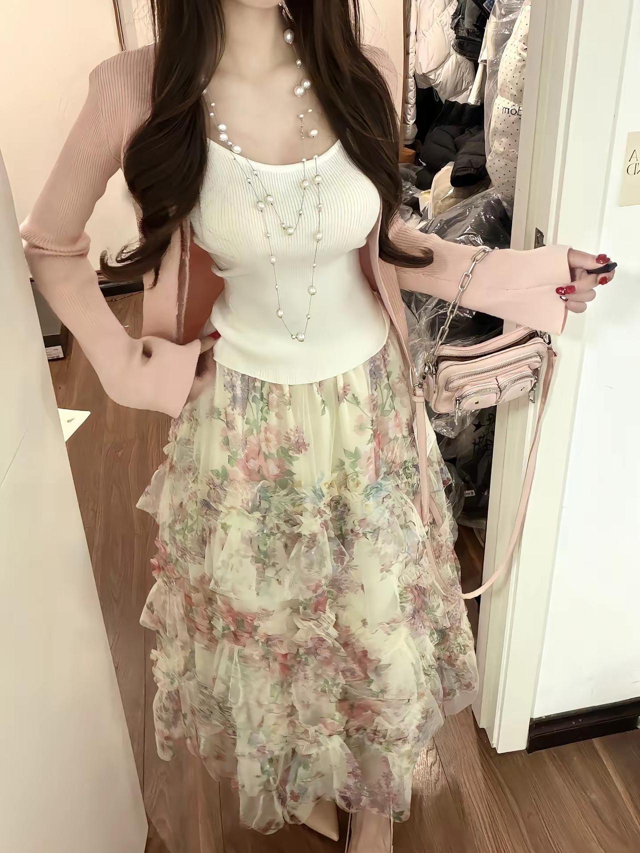 早春粉蓝系。少女感ootd 女友穿搭 欧尼穿搭 粉蓝衣橱