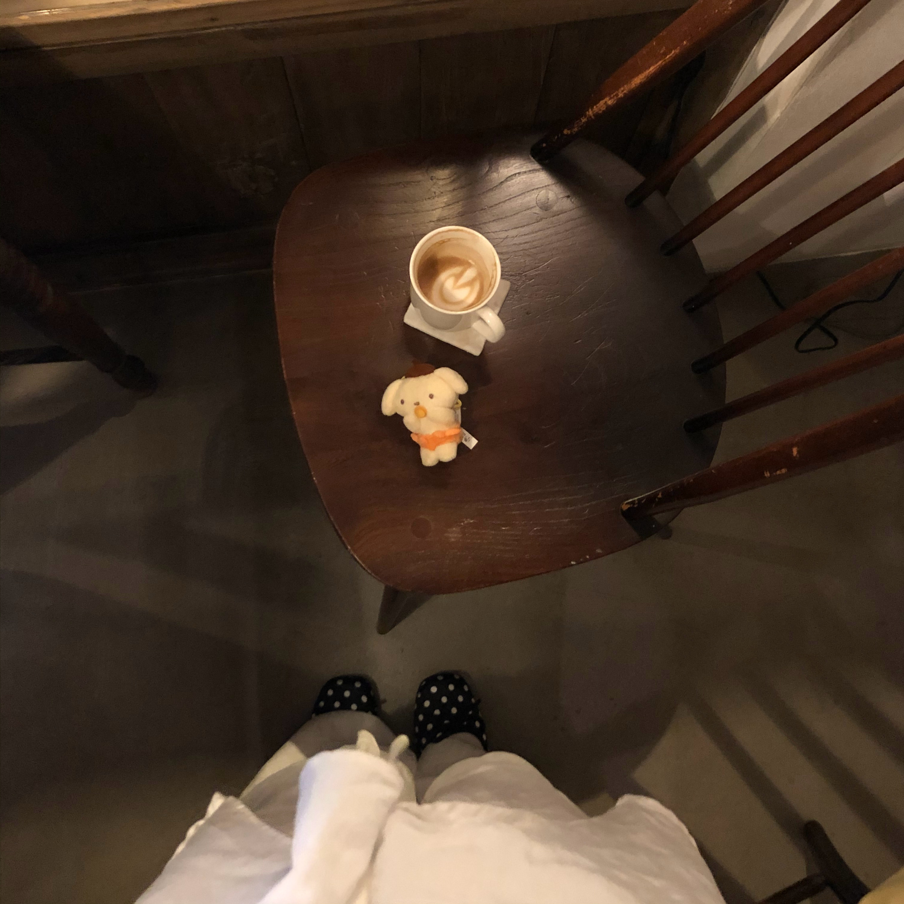 波点鞋很萌 袜子薄第一天穿太痛 最后半小时踩下鞋跟才勉强拖到家 