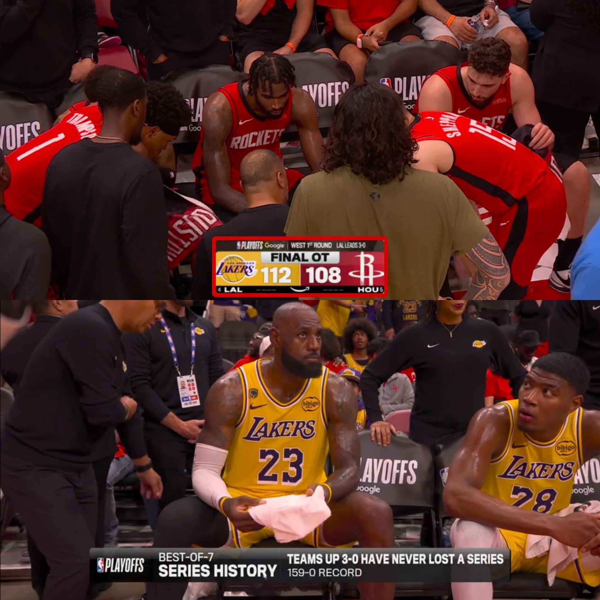 湖人加时3:0火箭了泰特上头犯规，老詹天神下凡，刚哥稳如老狗，八村表现可点裁判今