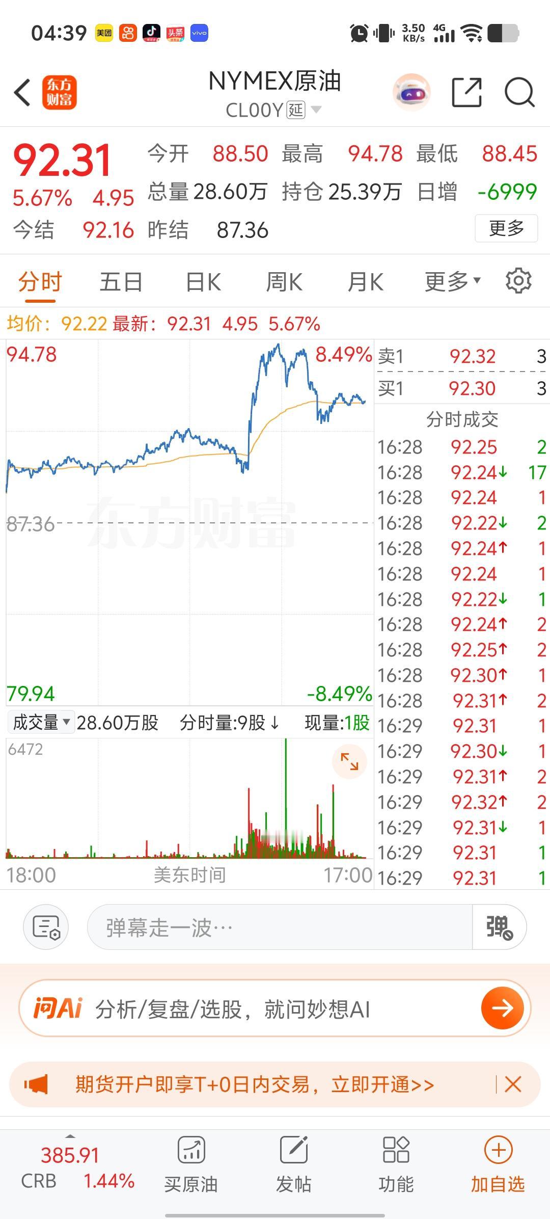 晚上的情形非常紧张，看着这情形，美伊谈判似乎宣告破裂，伊朗硬气，受此影响，布伦特