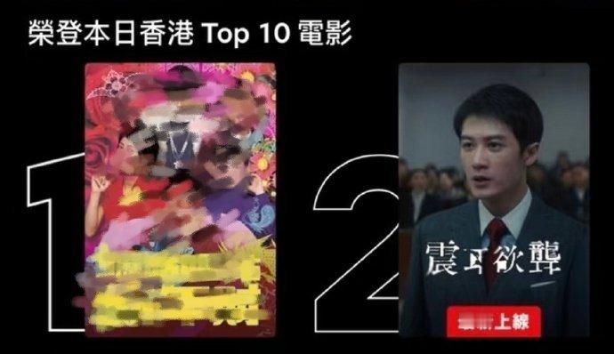 檀健次《震耳欲聋》网飞上线台湾排名：TOP1  香港排名：TOP2 