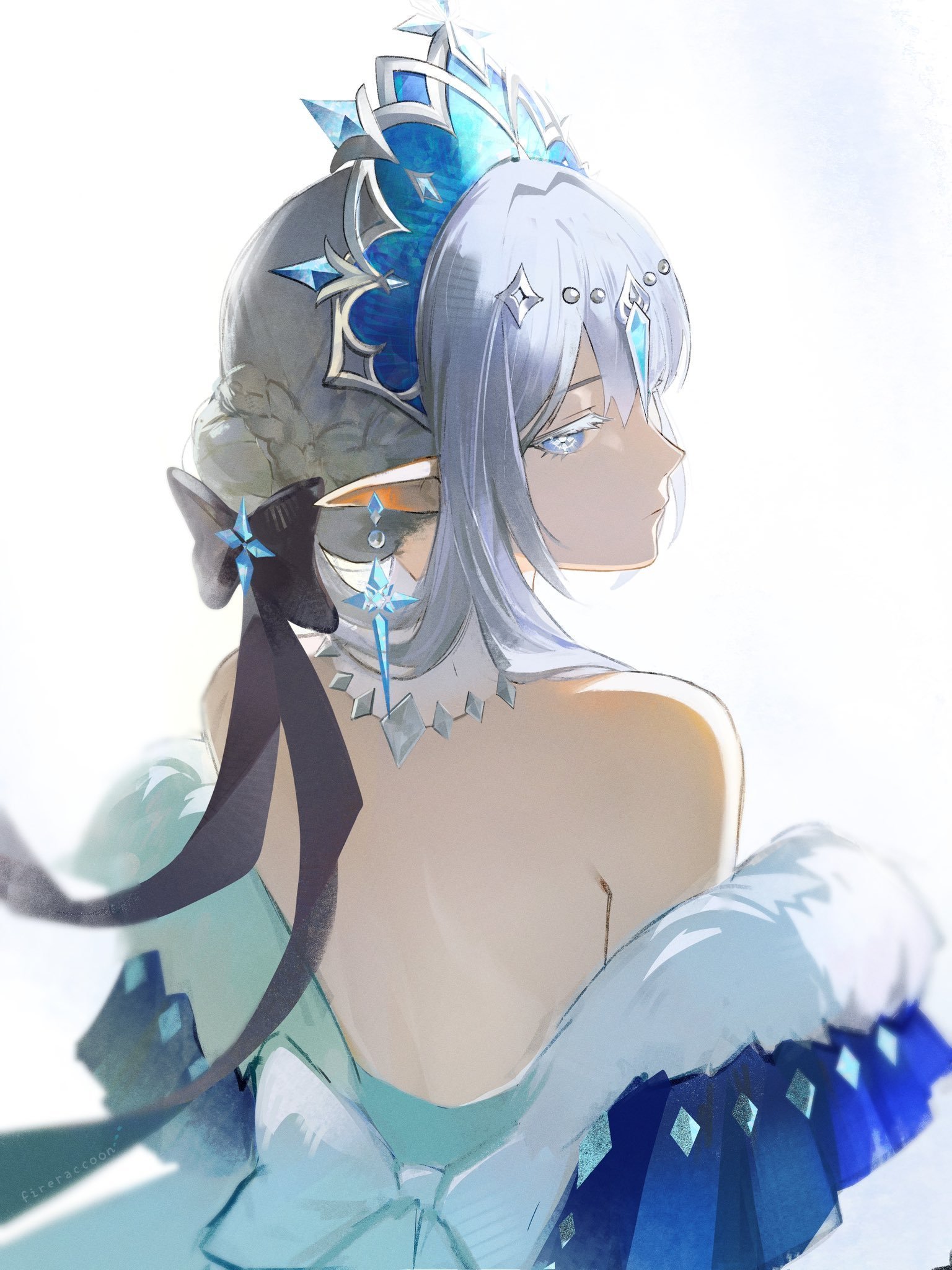 原神原神挪德卡莱﻿原神冰之女皇 太太们画的冰之女皇  好美好美 