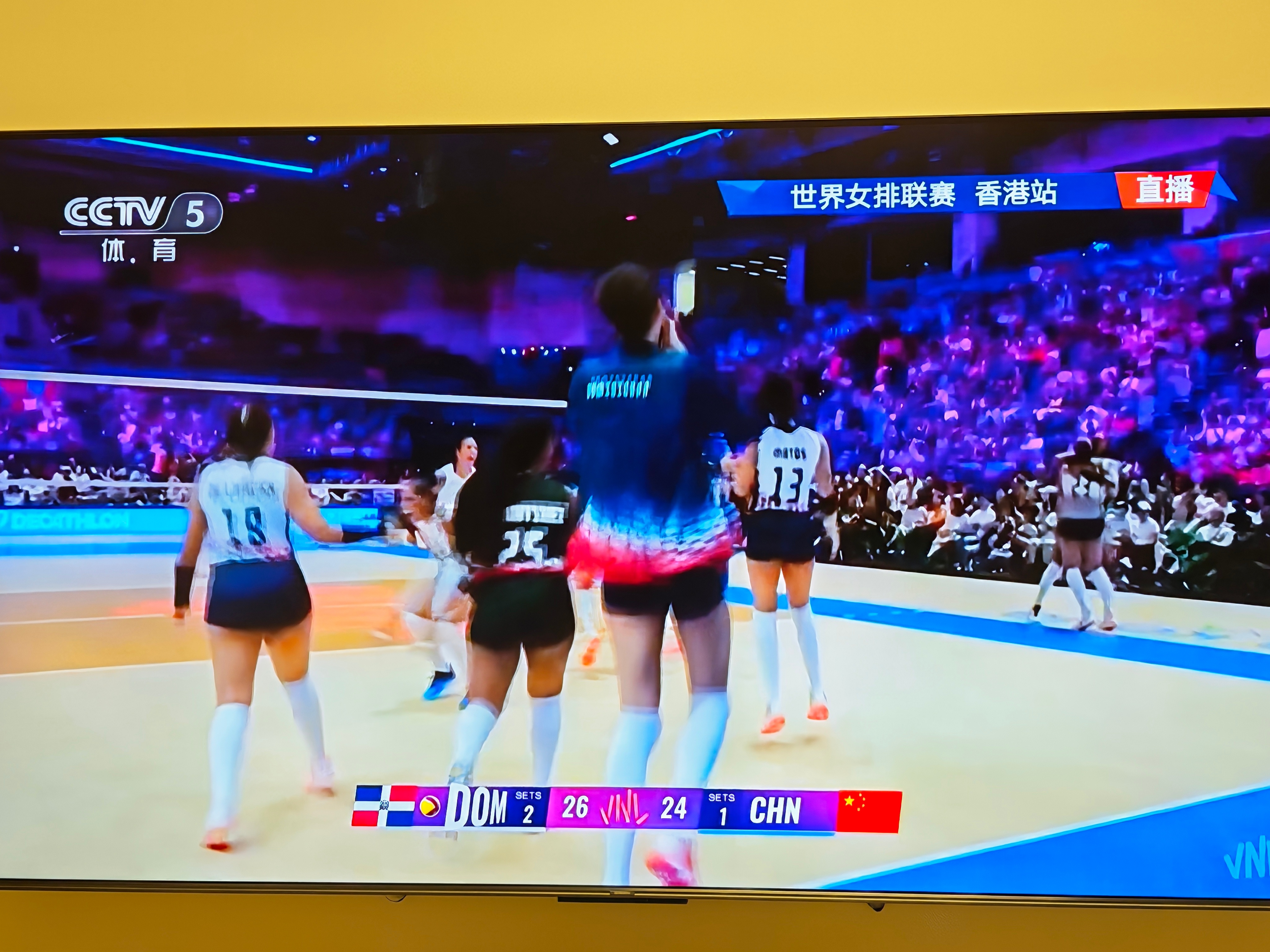 没了，1-3不敌多米中国女排vs多米尼加女排
