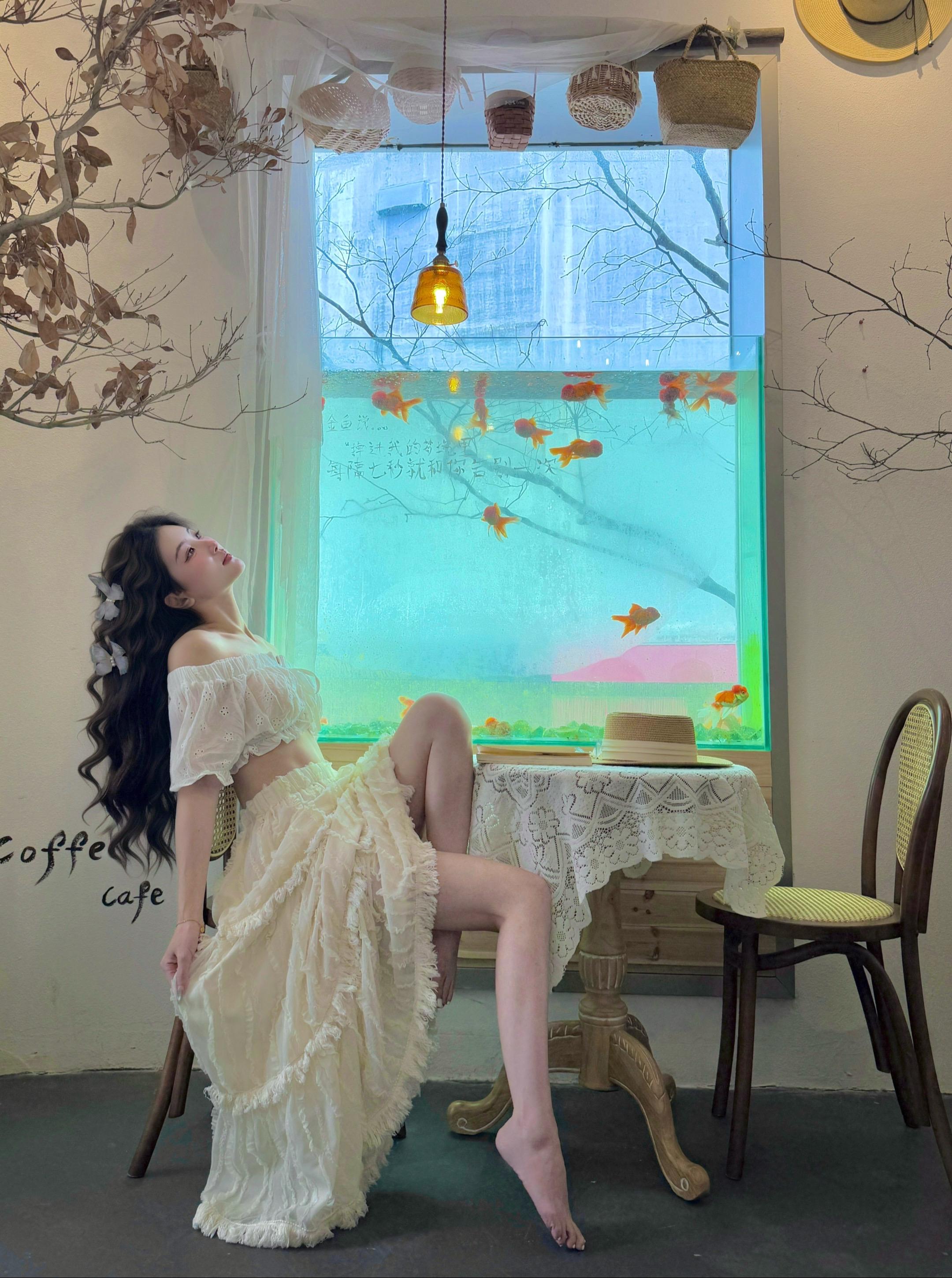 这扇夏日梦核金鱼窗景含金量还在上升𓇼 ⋆｡˚ 𓆝⋆｡˚ 🫧