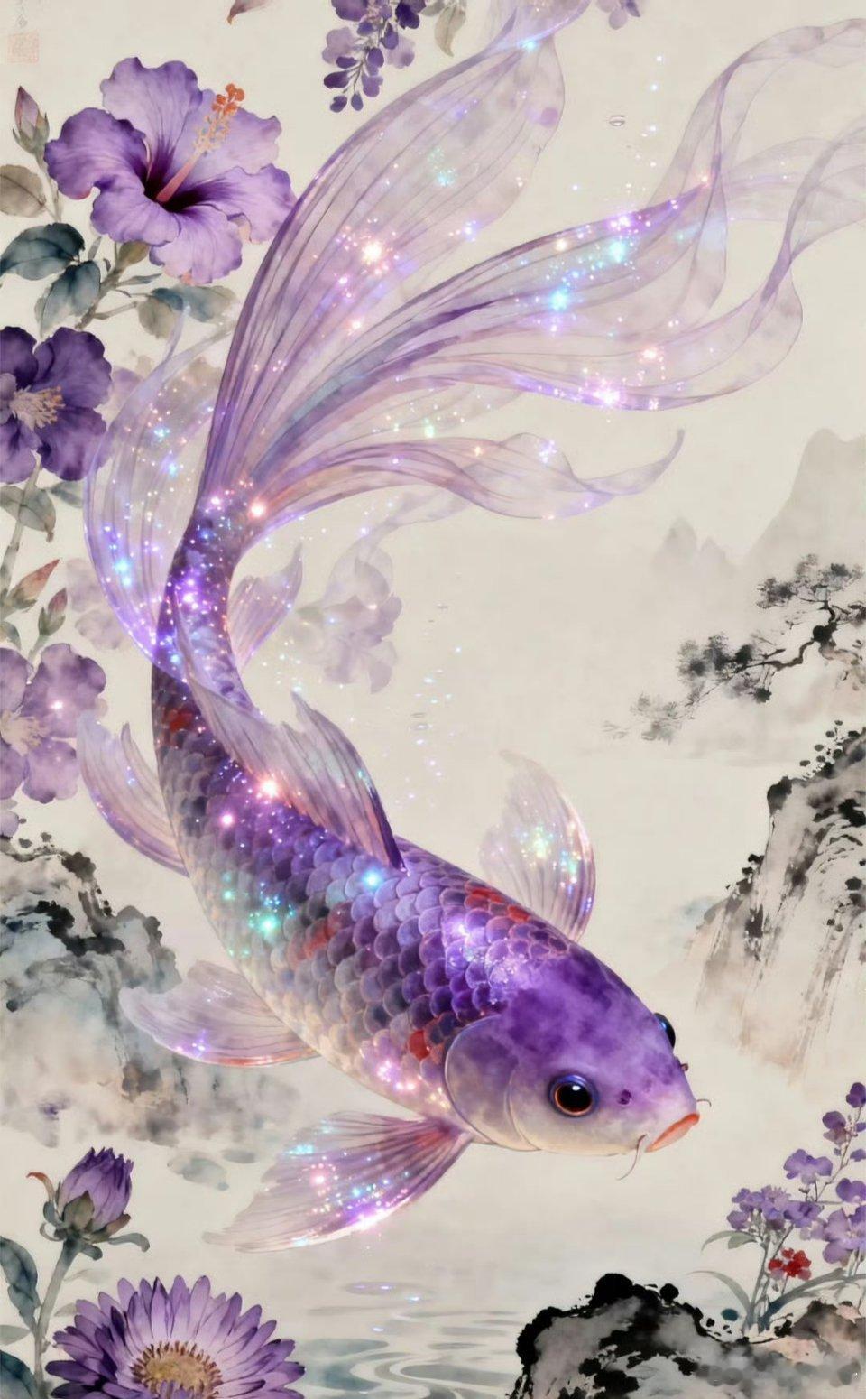 新的周一新的开始rua一下布灵布灵的紫色锦鲤水逆还有一个周就结束啦