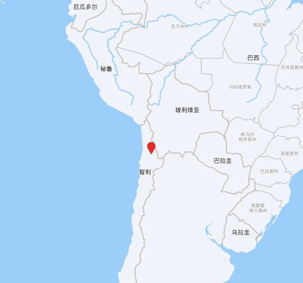 【美国地质勘探局】发布，2025-09-30 01:40:17 在 卡拉马，智利