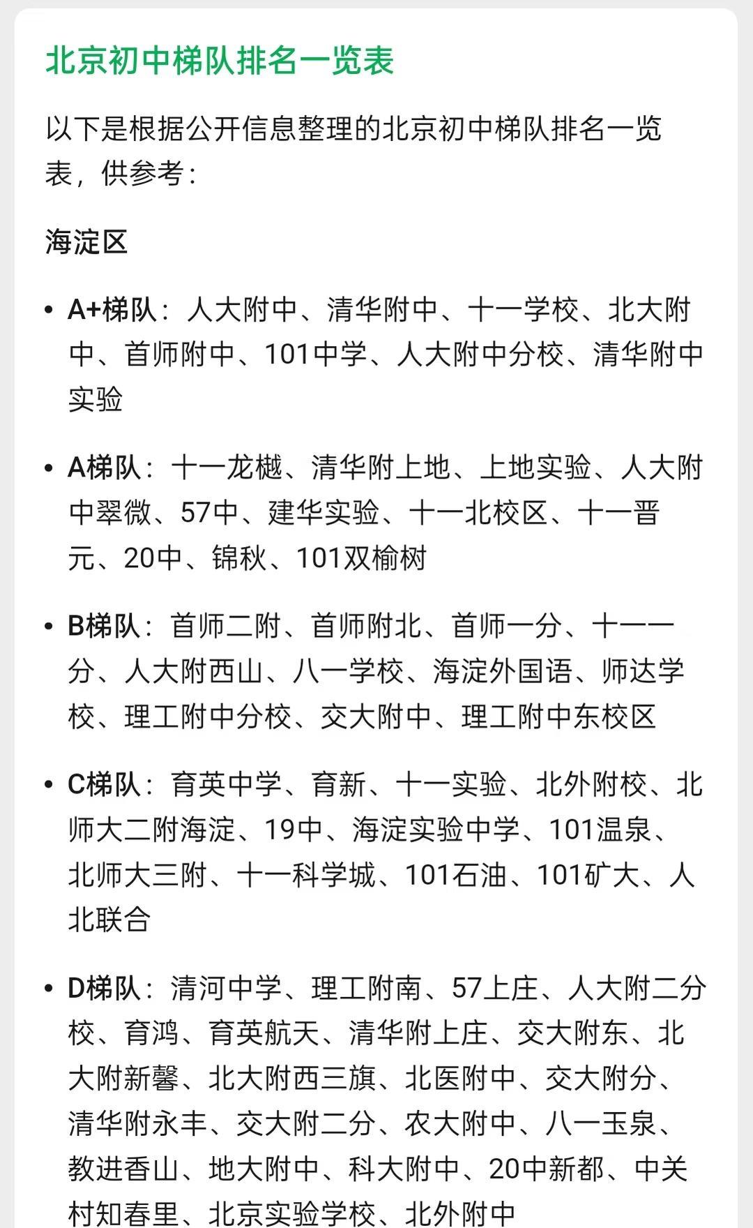 中学梯队报名一览表：遇事不决问 AI
我上一篇不是刚刚发了一个朋友的咨询求助嘛，