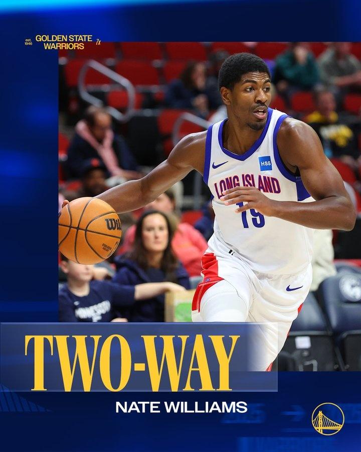 勇士管理层是真的有病！

球队又签了一个后卫内特威廉姆斯（双向），身高1米96，