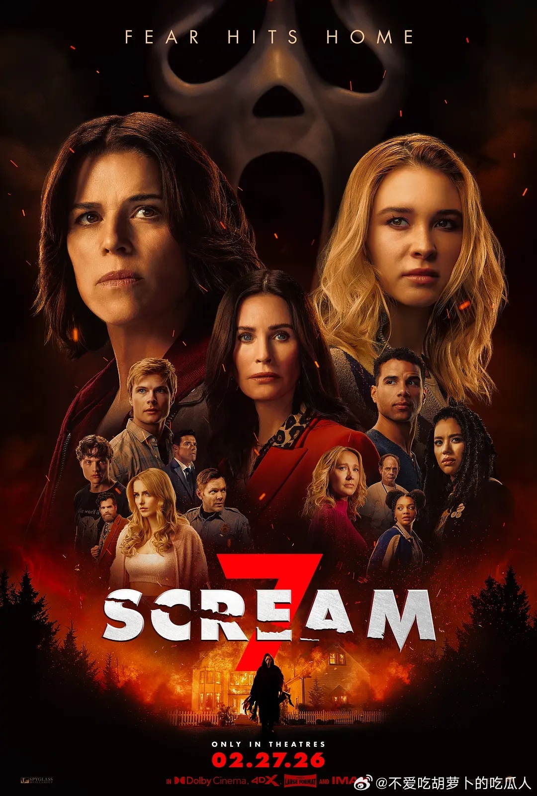 今日新剧上线 由内芙·坎贝尔、柯特妮·考克斯等主演的恐怖电影惊声尖叫7 今日上线