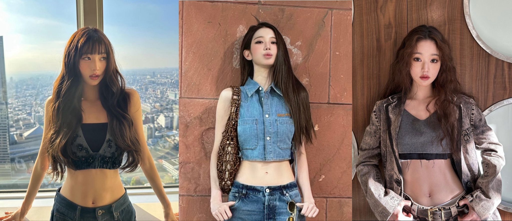 miumiu 应该是承包了老乱所有的低腰裤，马甲线比我的人生还清晰(º﹃º ) 