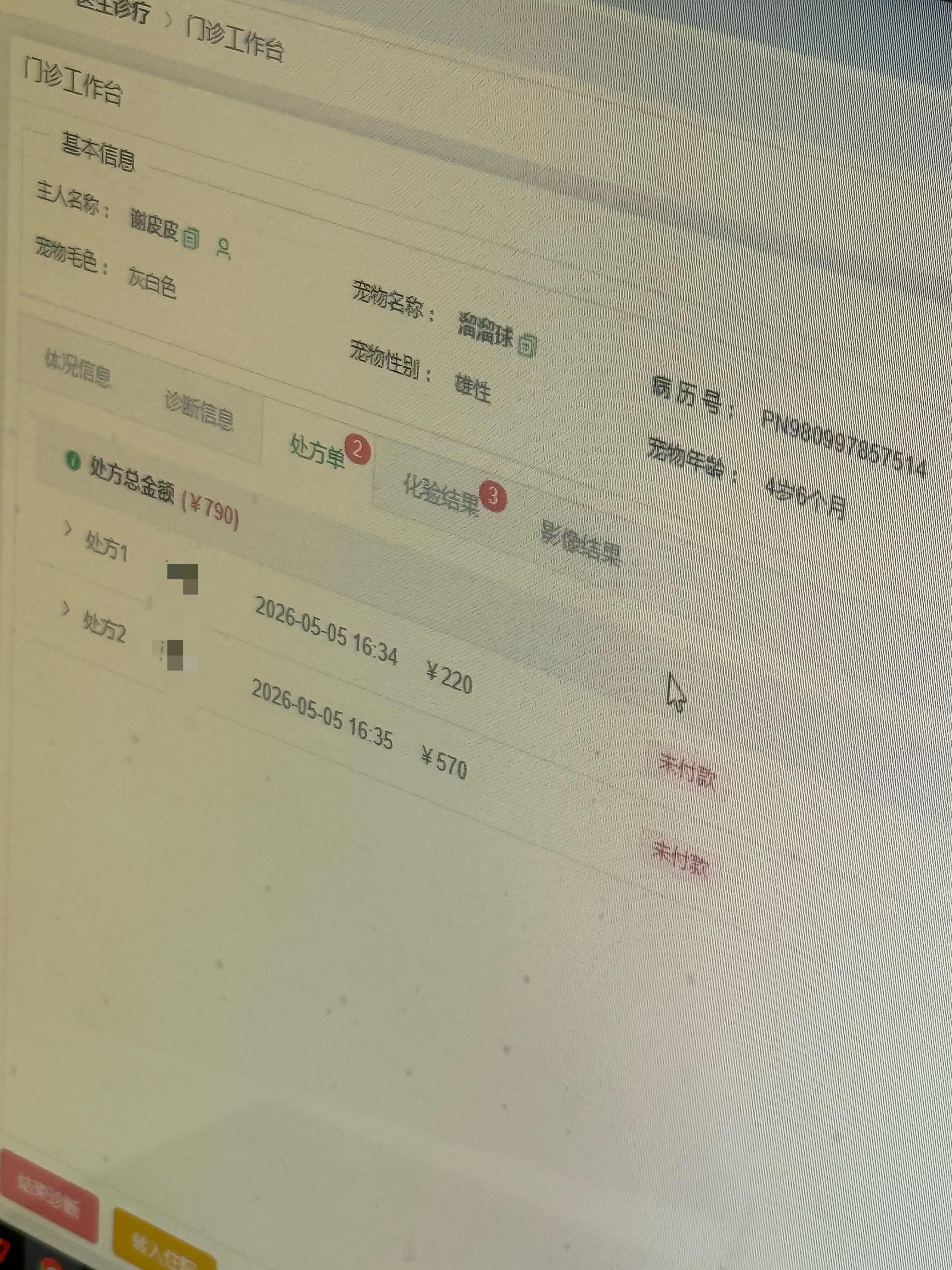 带猫来体检 马上5岁了查个抗体 血常规 生化16项养猫不易 明天继续打工