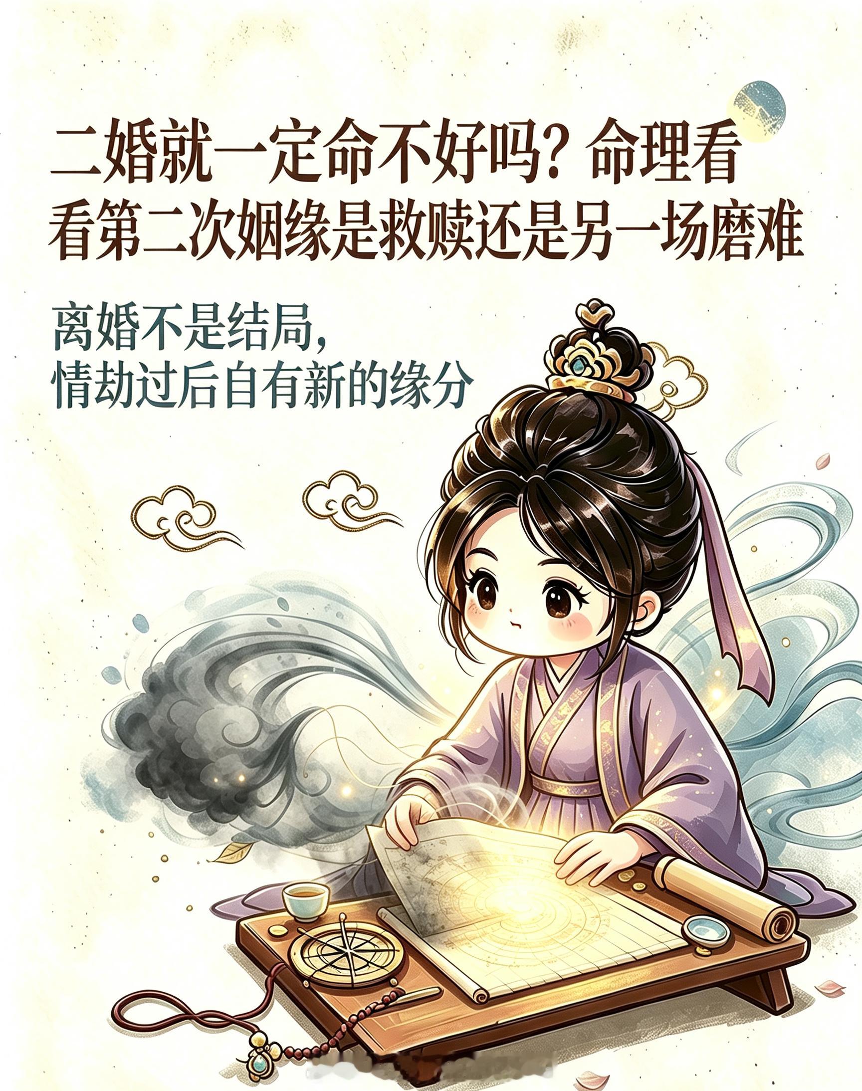 【二婚就一定命不好吗？命理看第二次姻缘是救赎还是另一场磨难】经历过一段失败婚姻的