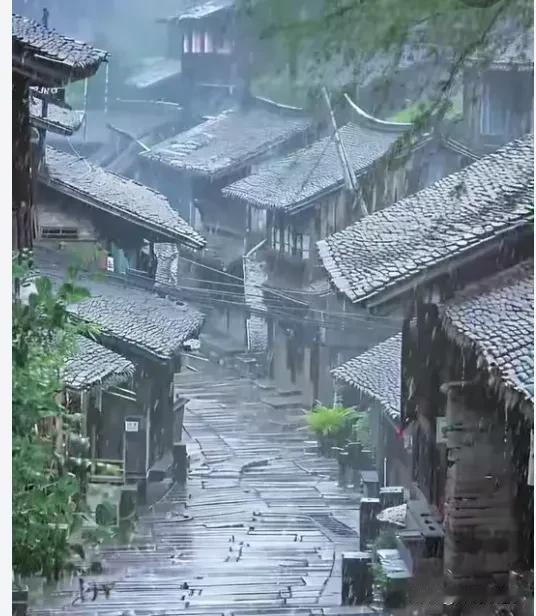 如果住在铺满青石板小巷里肯定会长寿的
这里的青瓦木房真是太美了，
比起城市里的高