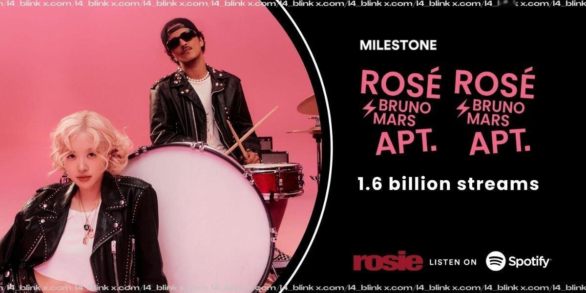 ROSÉ[超话]朴彩英《APT.》Spotify流媒突破1️⃣6️⃣亿 🎉历史