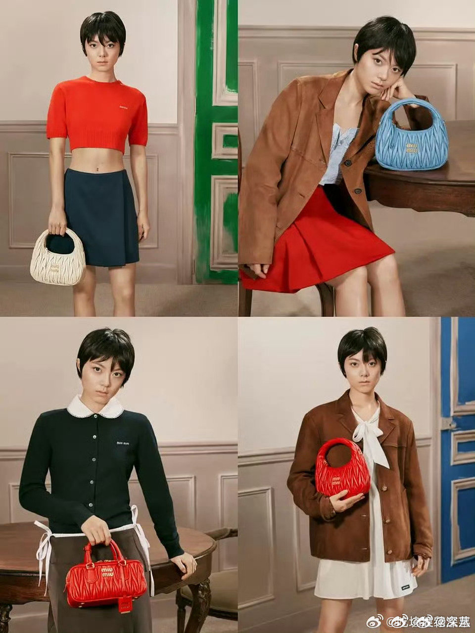 Miumiu给赵今麦新拍的图赵今麦MiuMiu新造型 miumiu给赵今麦新拍的