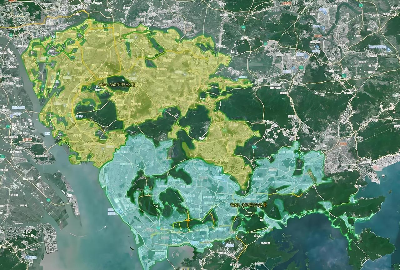 东莞市的建成区面积比深圳市大