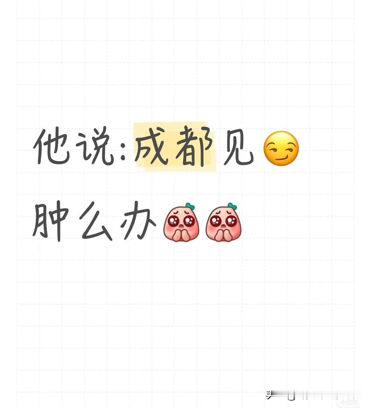 他约我成都见哎，我能怎么办？当然宠着啊！
至于能否买到票还是电视机前守候，没到最