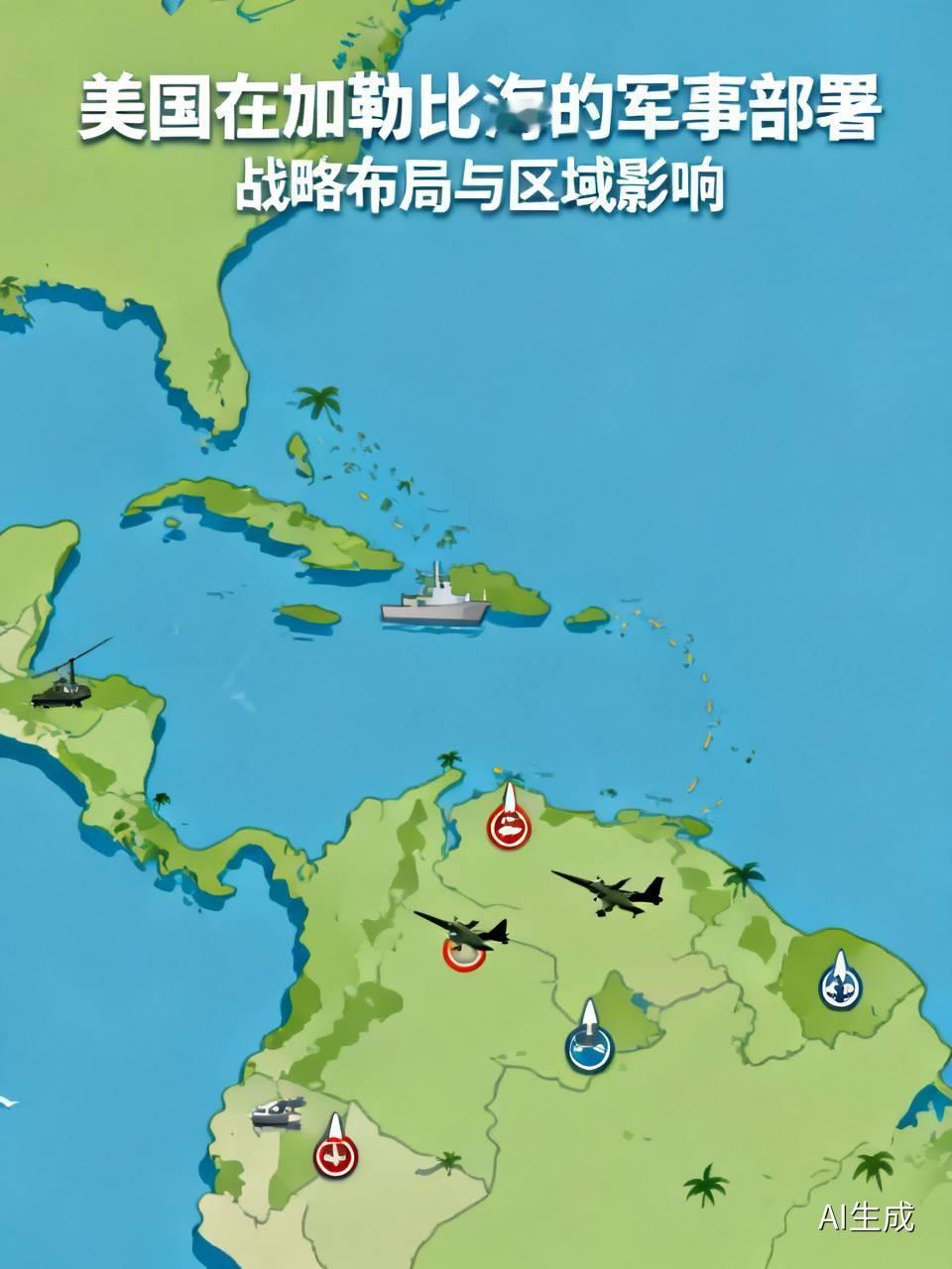 美国在加勒比海的军事部署，说白了就是把自家炮架到别人家门口的“传统艺能”。
目前