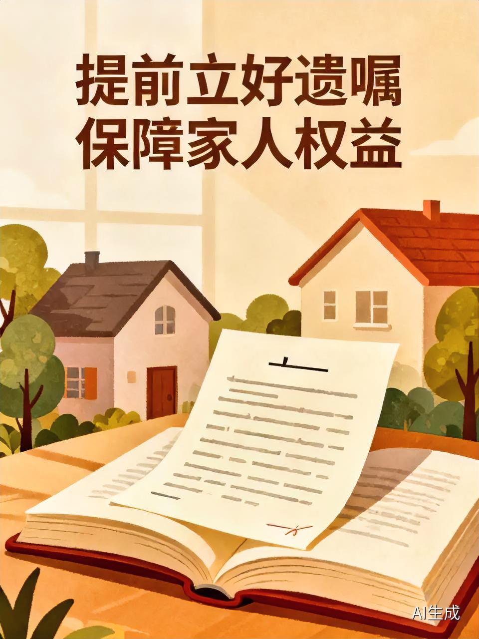 建议提前拟定符合规范的遗嘱，完成签名按印后交由你和孩子保管，等老人百年之后再去办