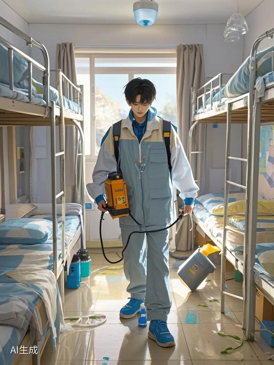一位乡镇学校的老师说，他感觉他们学校的后勤人员很轻松，很清闲。一位学校的宿管老师