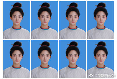 吴谨言证件照好萌吴谨言孟庭辉科考蓝底证件照谁能拒绝这张证件照！吴谨言眉眼清甜，软