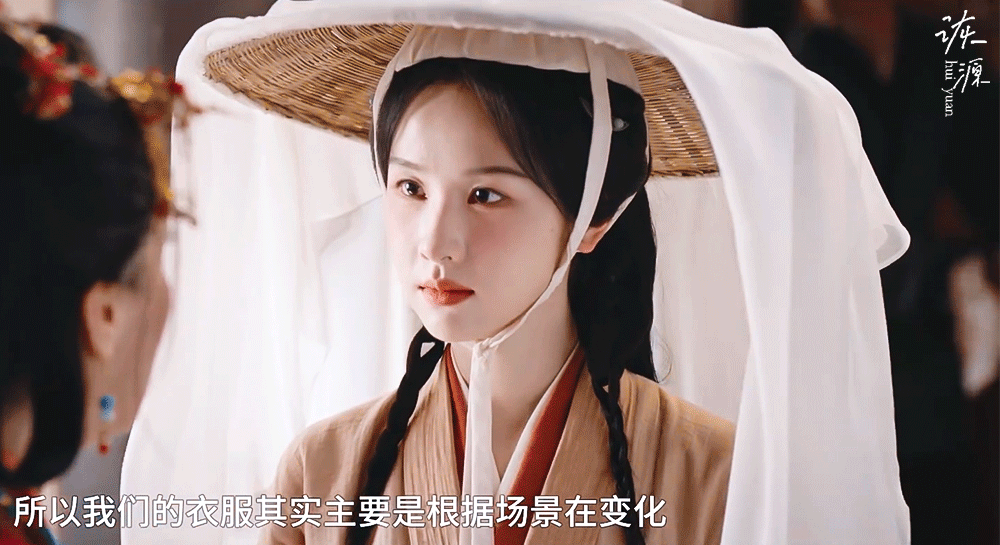陈都灵 《翘楚》楚朝 / 动图▷EP07-11 橙衣+帷帽-掀开帷帽（预告存档）